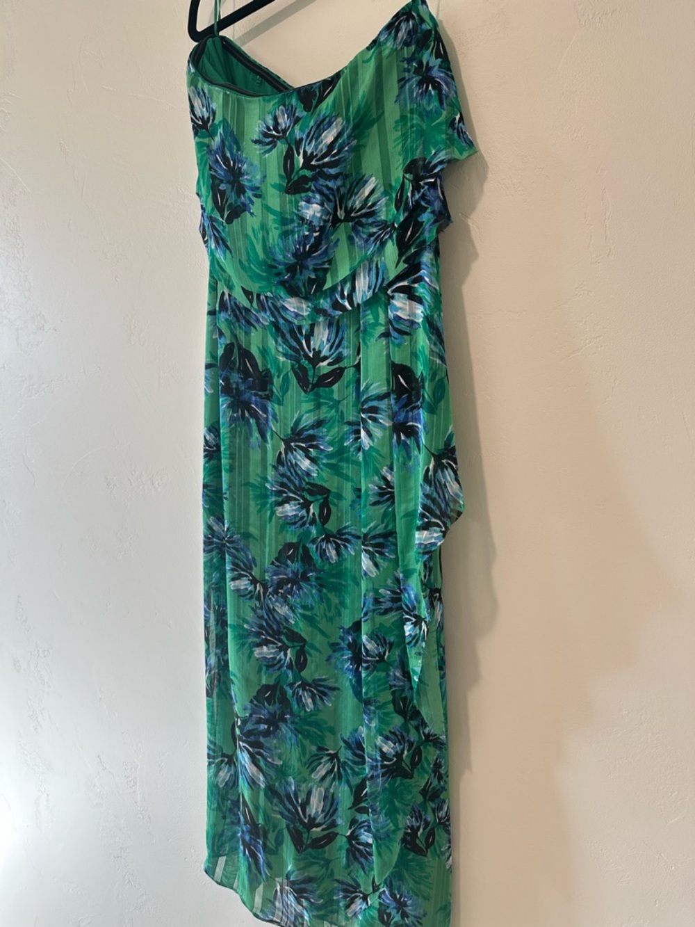 Banana Republic Green Floral Strapless Maxi Dress Size 2 - Picture 9 of 10